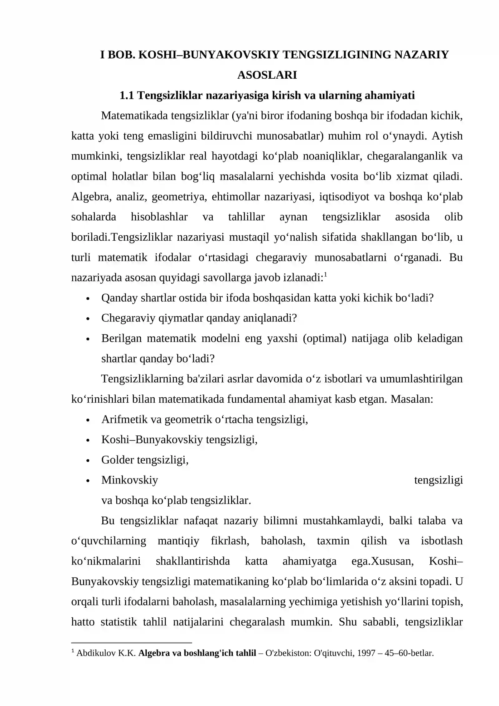 Koshi-Bunyakovskiy tengsizligi 4