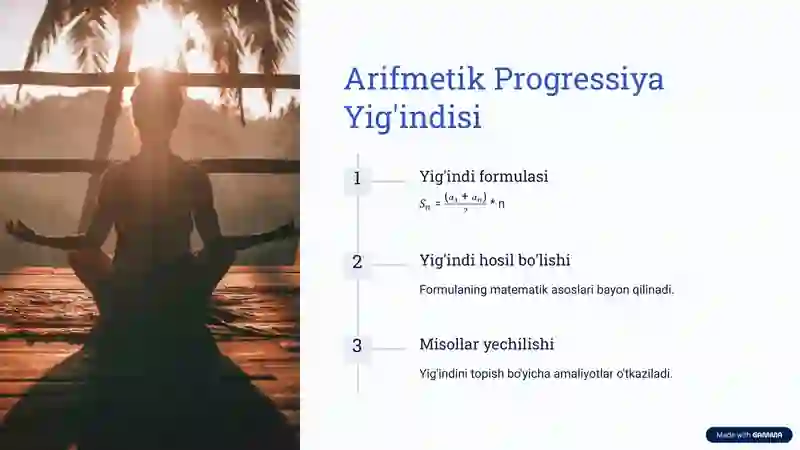 Arifmetik Progressiya: Kirish 4