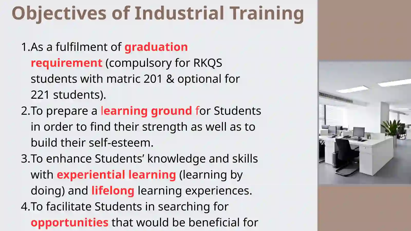 Industrial Training Program 4
