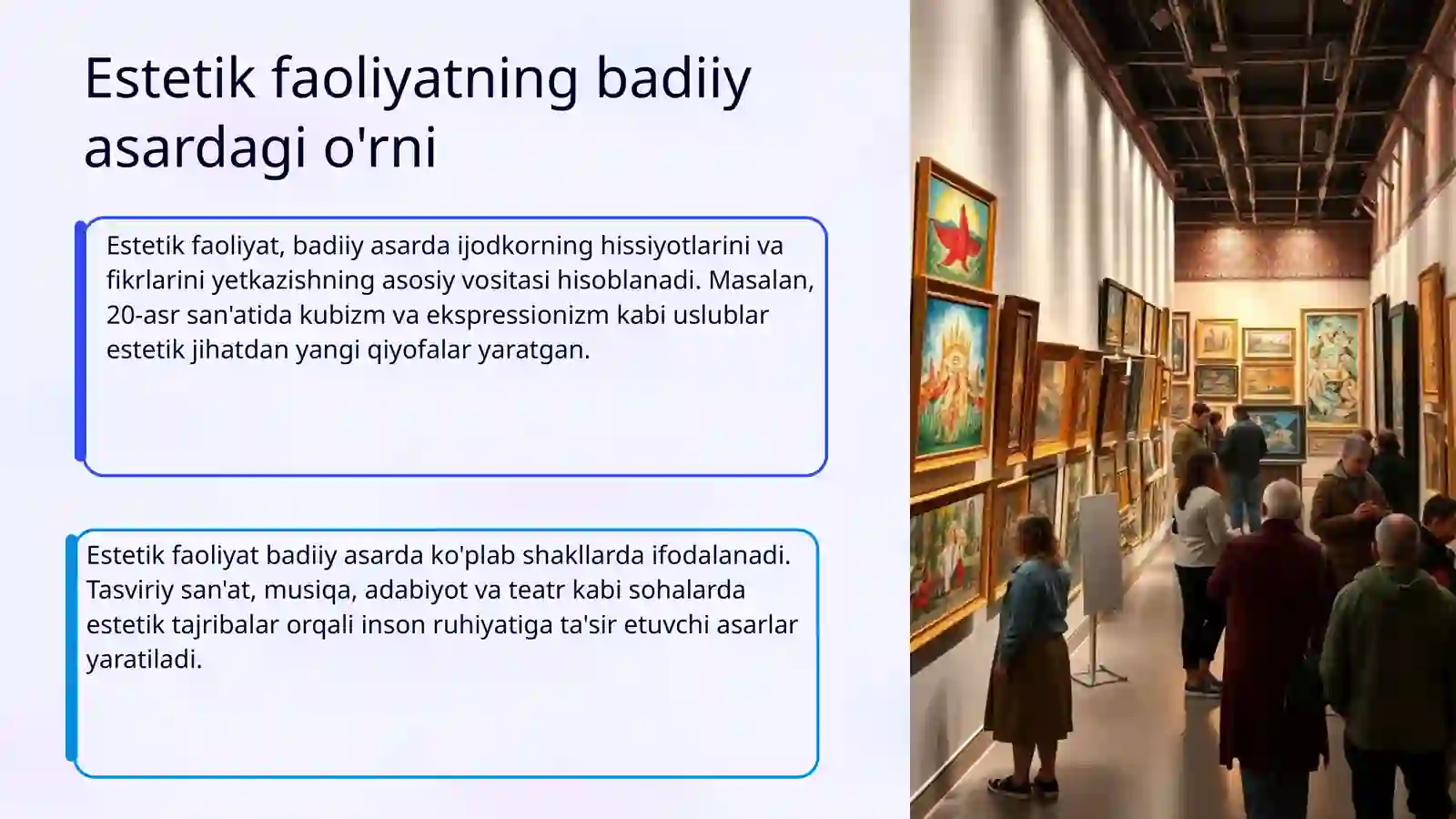 Badiiy asarda estetik faoliyat tushunchasi 4