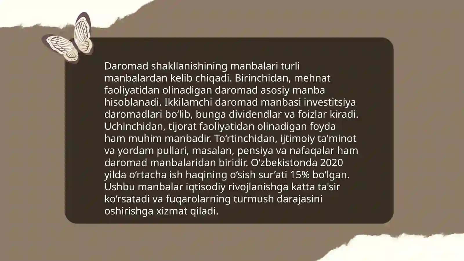 Daromad:shakllanishi, hisobga olish va moliyaviy hisobotda aks ettirish 4