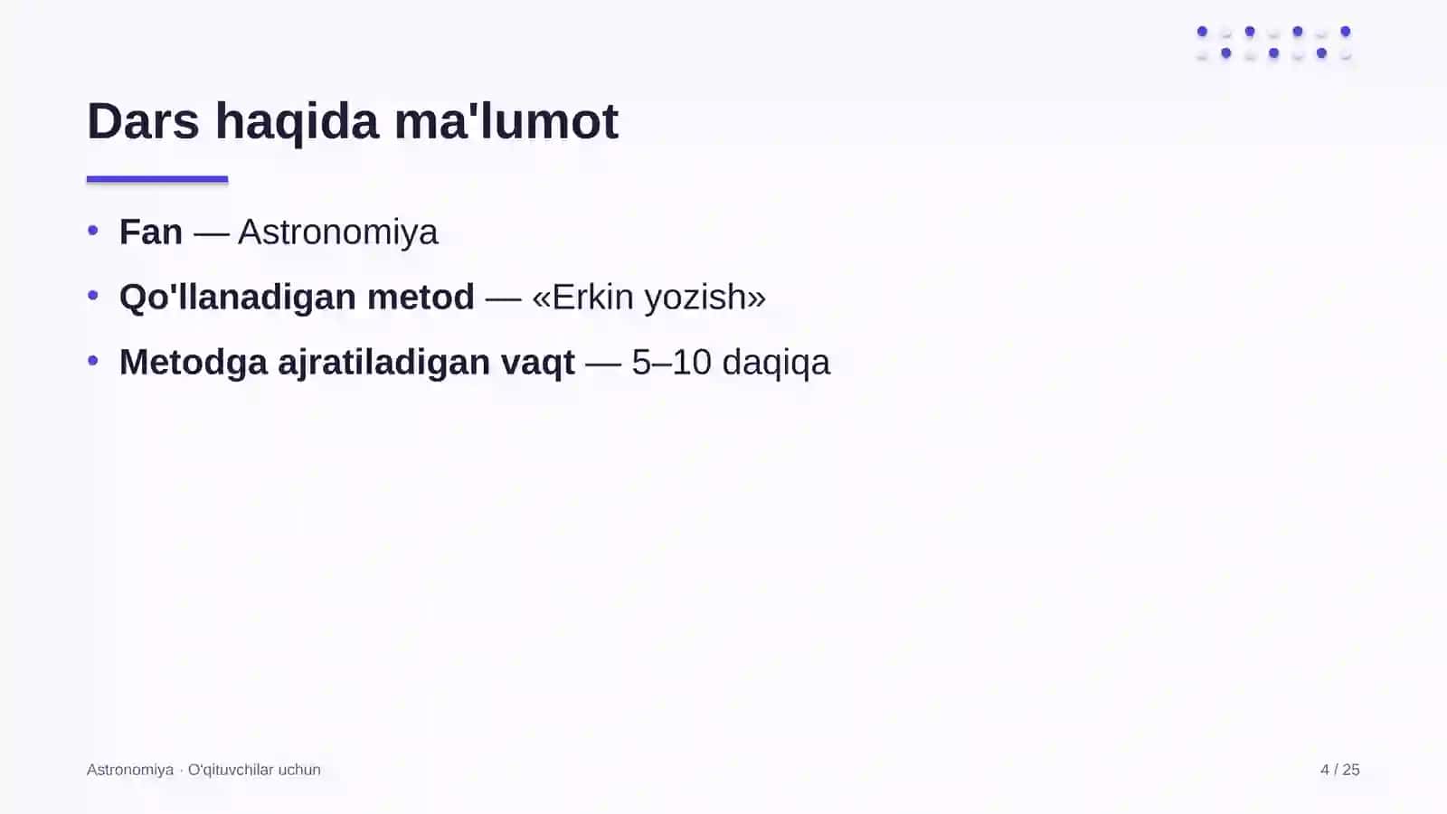 astronomiya darslarida erkin yozish metodidan foydalanish 5896 4