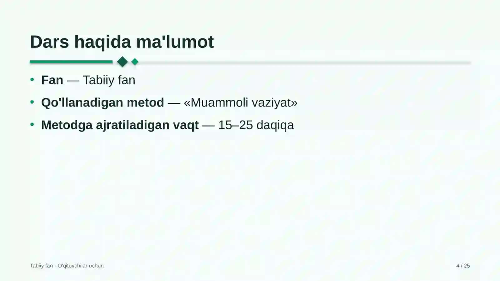 tabiiy fan darslarida muammoli vaziyat metodidan foydalanish 2613 4