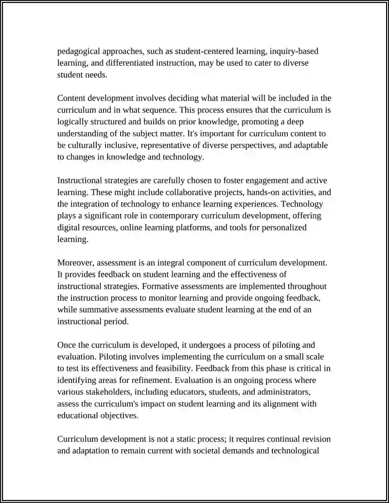 Curriculum Development 4