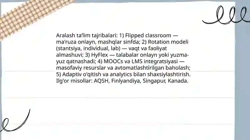 Zamonaviy taʼlim va innovatsion texnologiyalar boʻyicha ilgʻor xorijiy tajribalar 4
