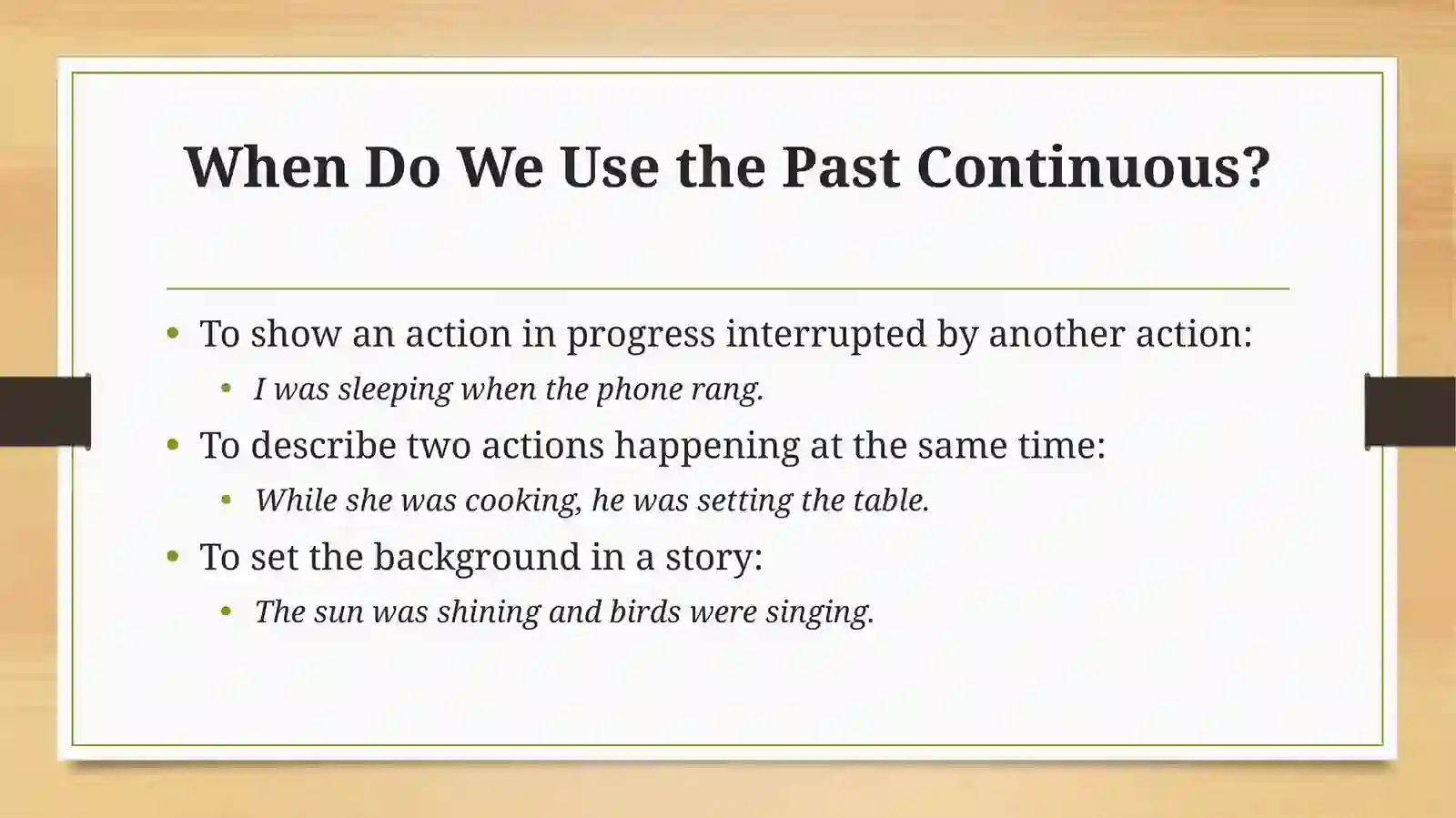 Past continuous tense 4