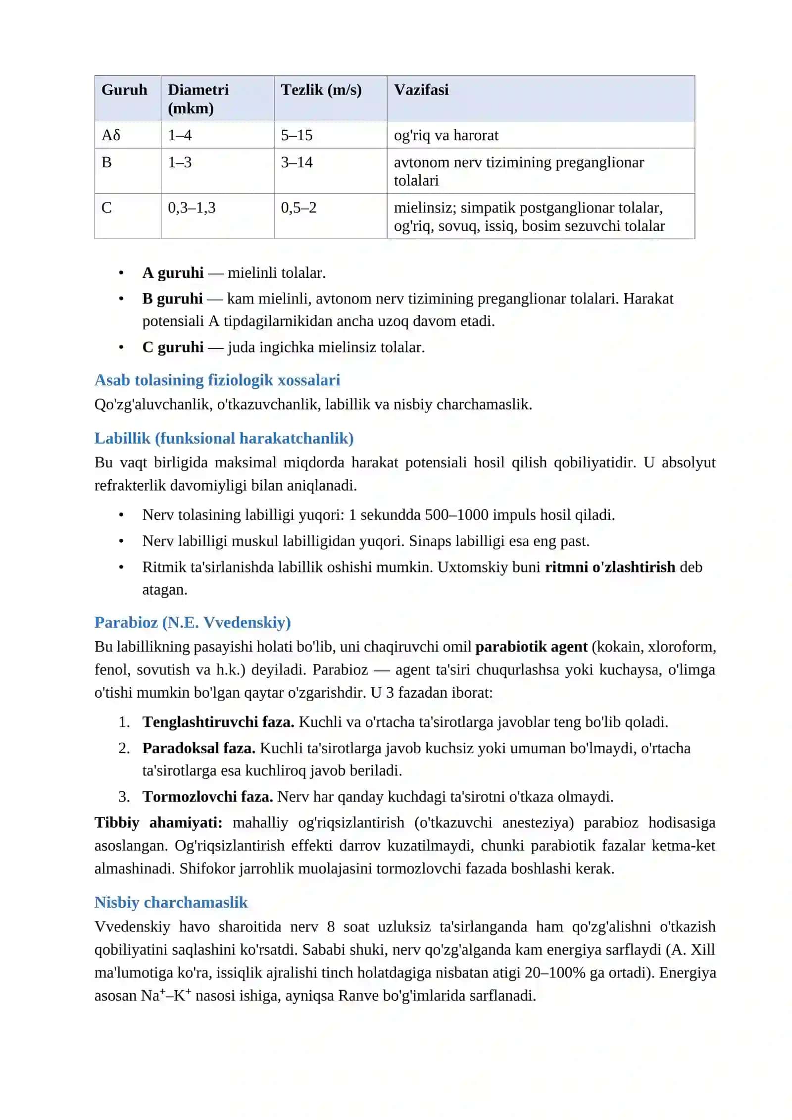 ASAB TOLALARI VA SINAPSLARNING XOSSALARINI O'RGANISH 4
