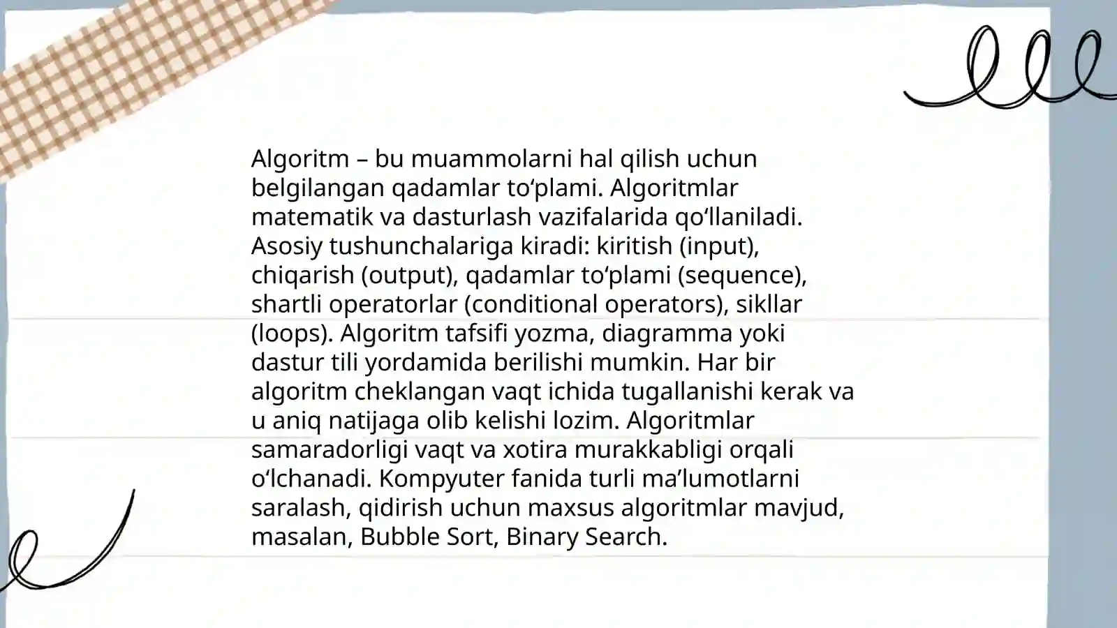 Algoritm va uning ahamiyati 4