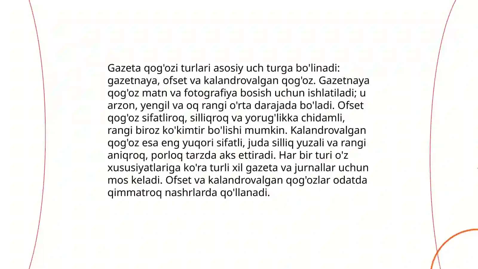 Quvvati sutkasiga 1000 dona bo'lgan gazeta ishlab chiqarish texnologiyasini offset usulida loyixalashtrish 4