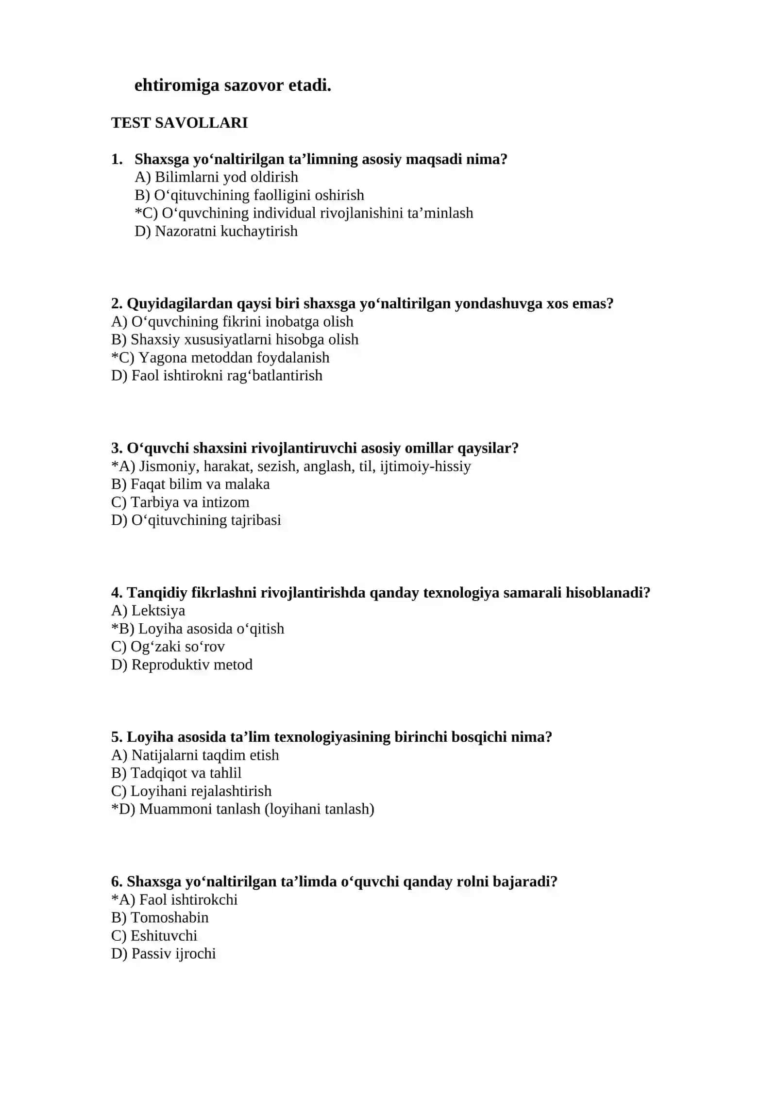 Shaxsga yoʻnaltirilgan ta’lim turlari va texnologiyalari 4