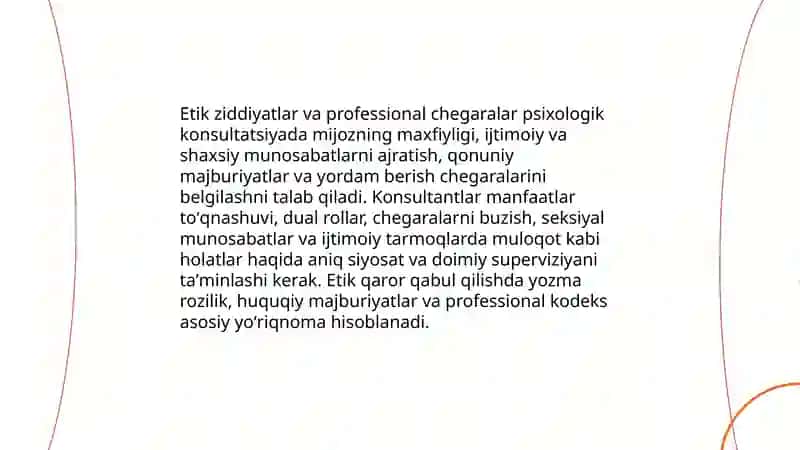 Psixologik konsultatsiyaning maxsus muammolari 4