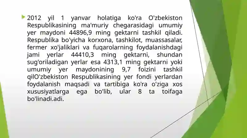 O'ZBEKISTON RESPUBLIKASINING YER PORDI 4