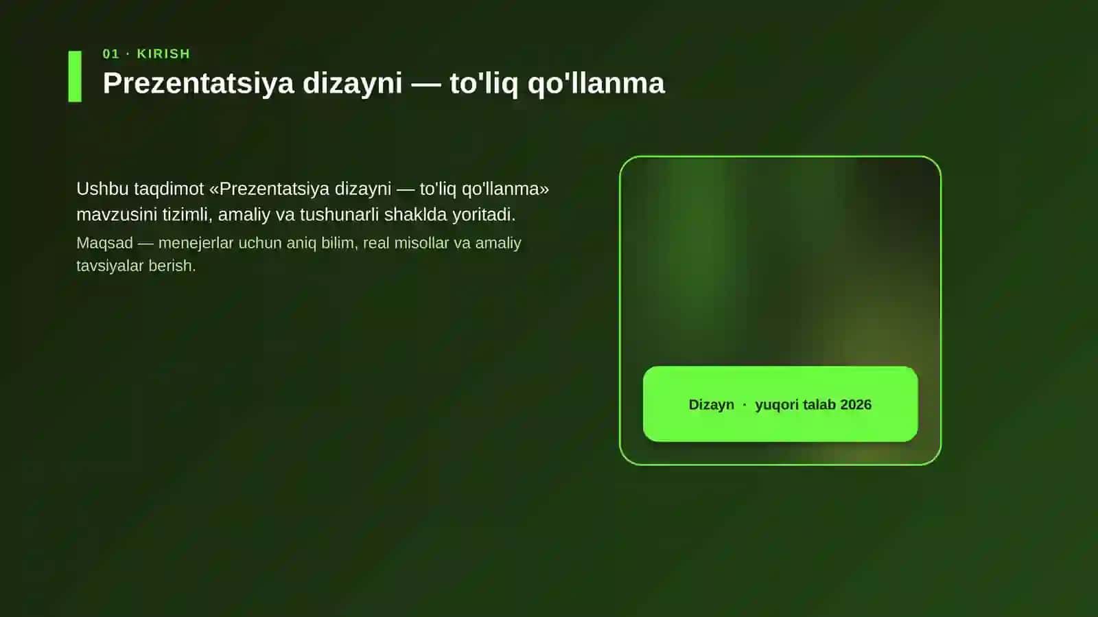 Prezentatsiya dizayni — to'liq qo'llanma 4