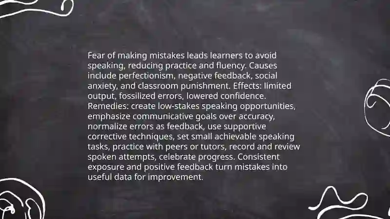 Mistakes in Learning a Language 4