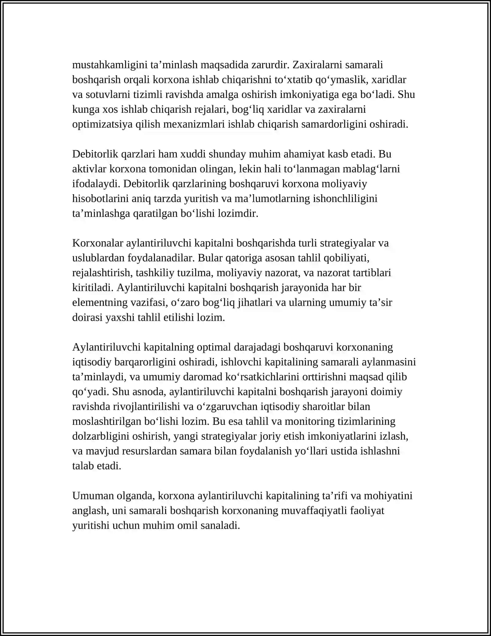 KORXONA AYLANMA KAPITAL 4