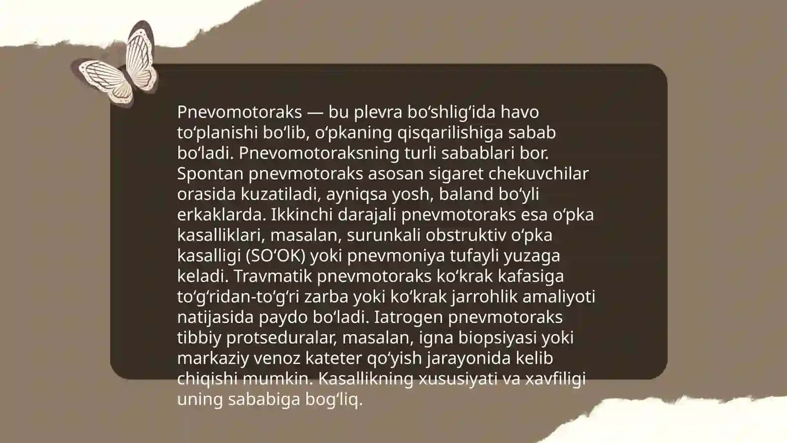 Pnevmotoraks kasalligi 2