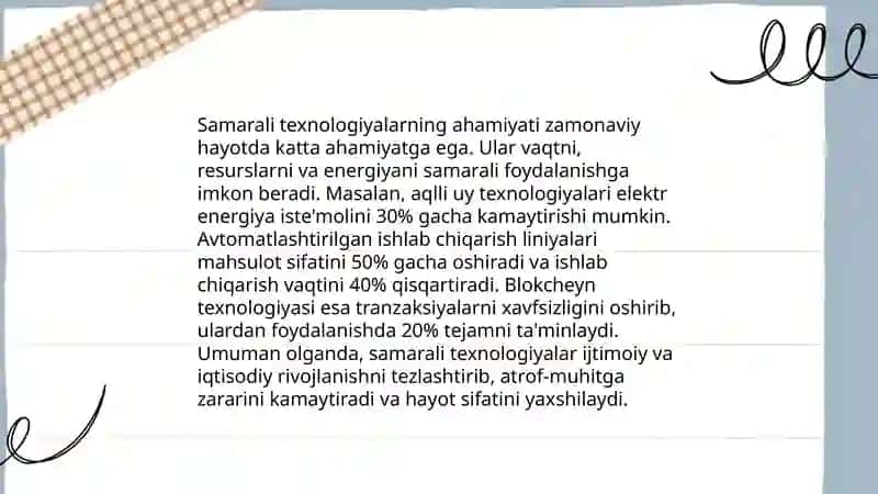 ISHLAB CHIQARISH JARAYONIGA YANGI, SAMARALI TEXNOLOGIYALARNI TATBIQETISH ZARURATI VA ISTIQBOLLARI 4