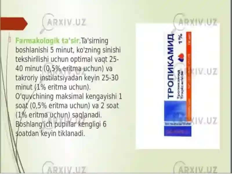 Tropika Middori Vositasining Farmakologiyasi 4