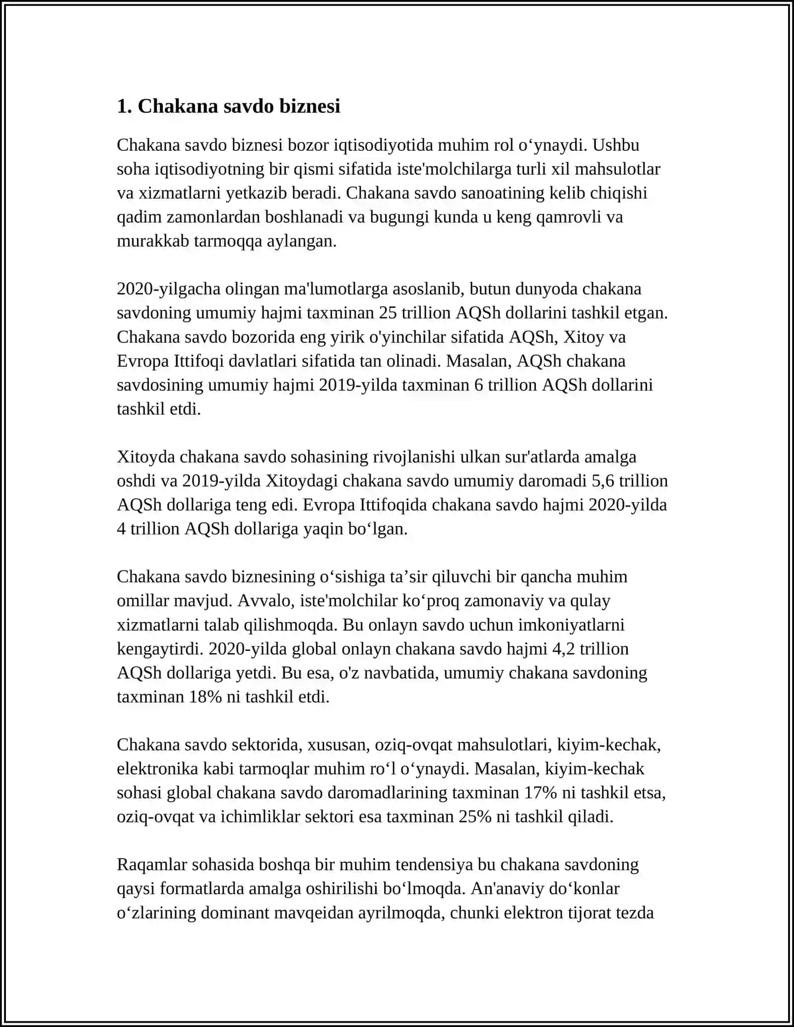 KICHIK BIZNES VA TADBIRKORLIKNING TURLARI HAMDA SHAKLLARI 4