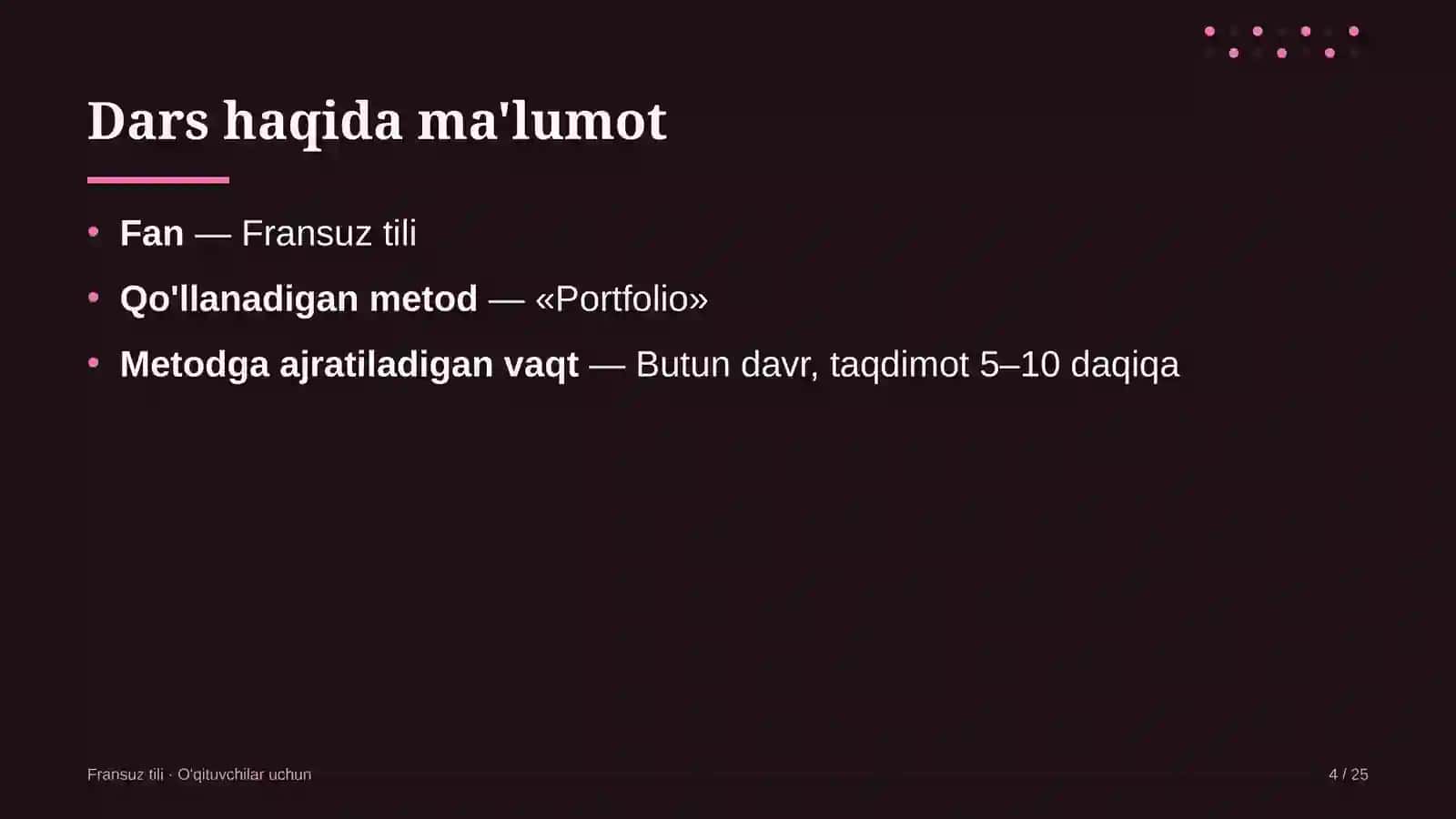 fransuz tili darslarida portfolio metodidan foydalanish 2321 4