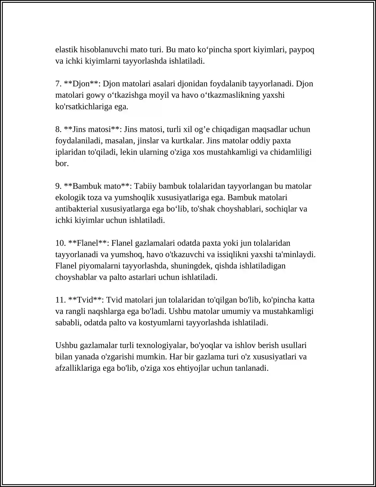 GAZLAMA VA IP TURLARI. GAZLAMANING XUSUSIYATLARI 4