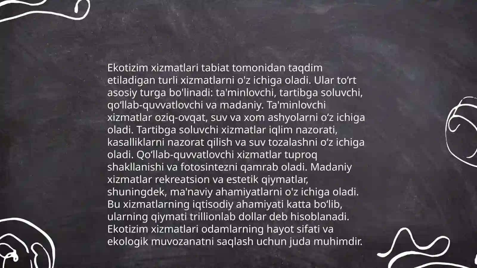 Ekotizim xizmatlarini iqtisodiy tahlil qilish 4
