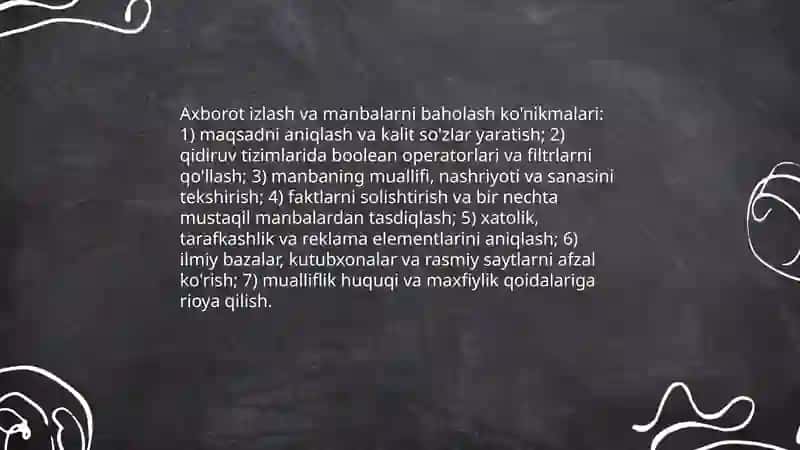 Media savodxonlik va axborot texnologiyalari 4