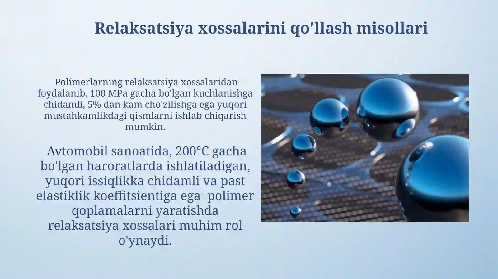 Polimerlarning relakatsiya xossalari 4