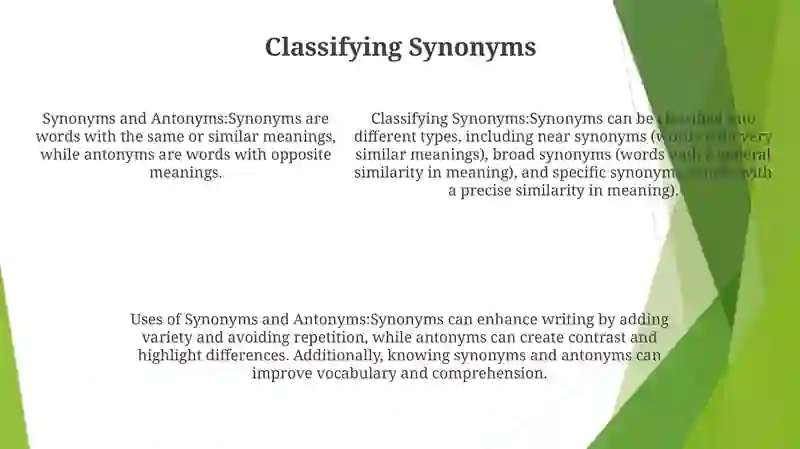 Synonyms And Antonyms 4