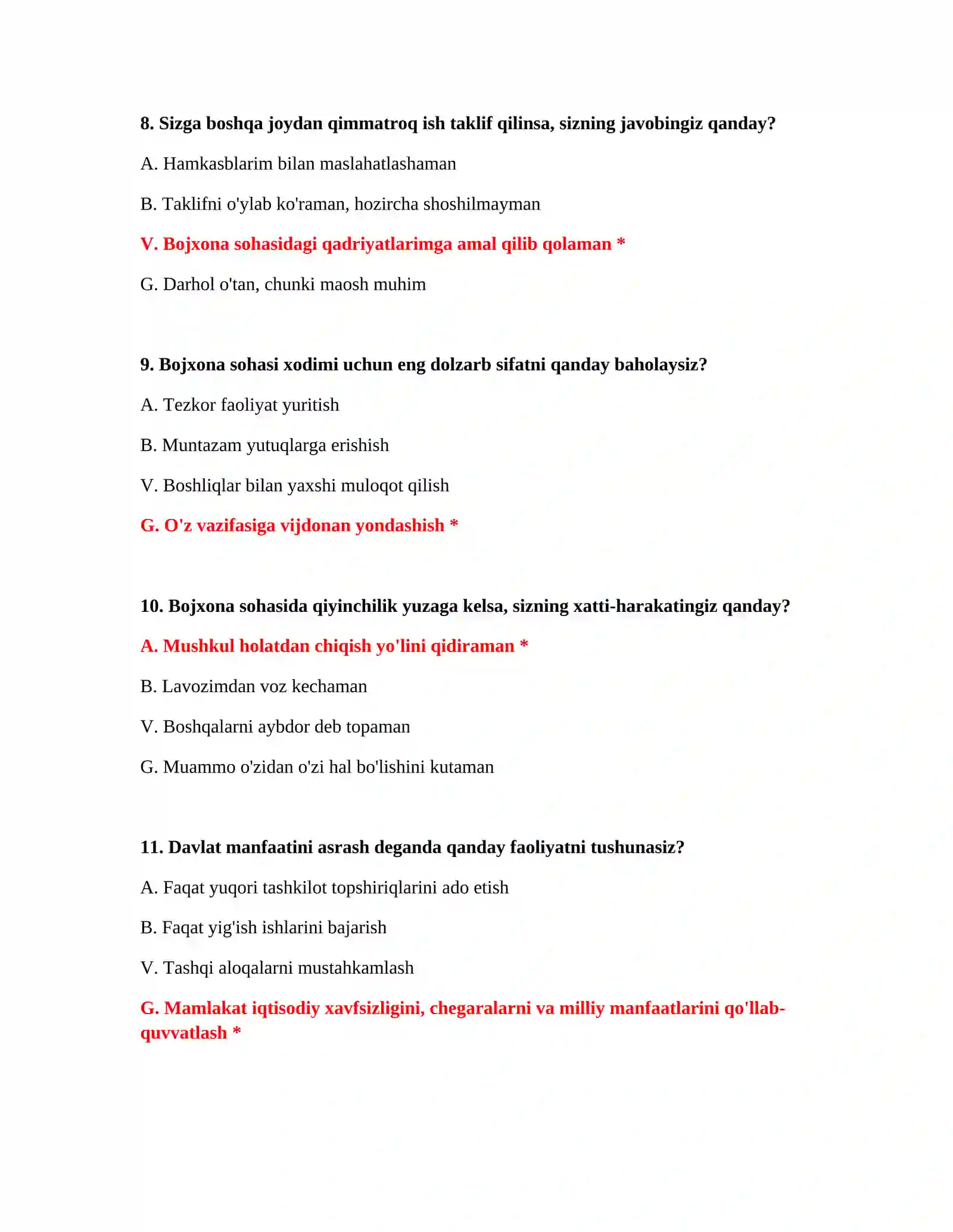 Bojxona statistikasi savollari 4