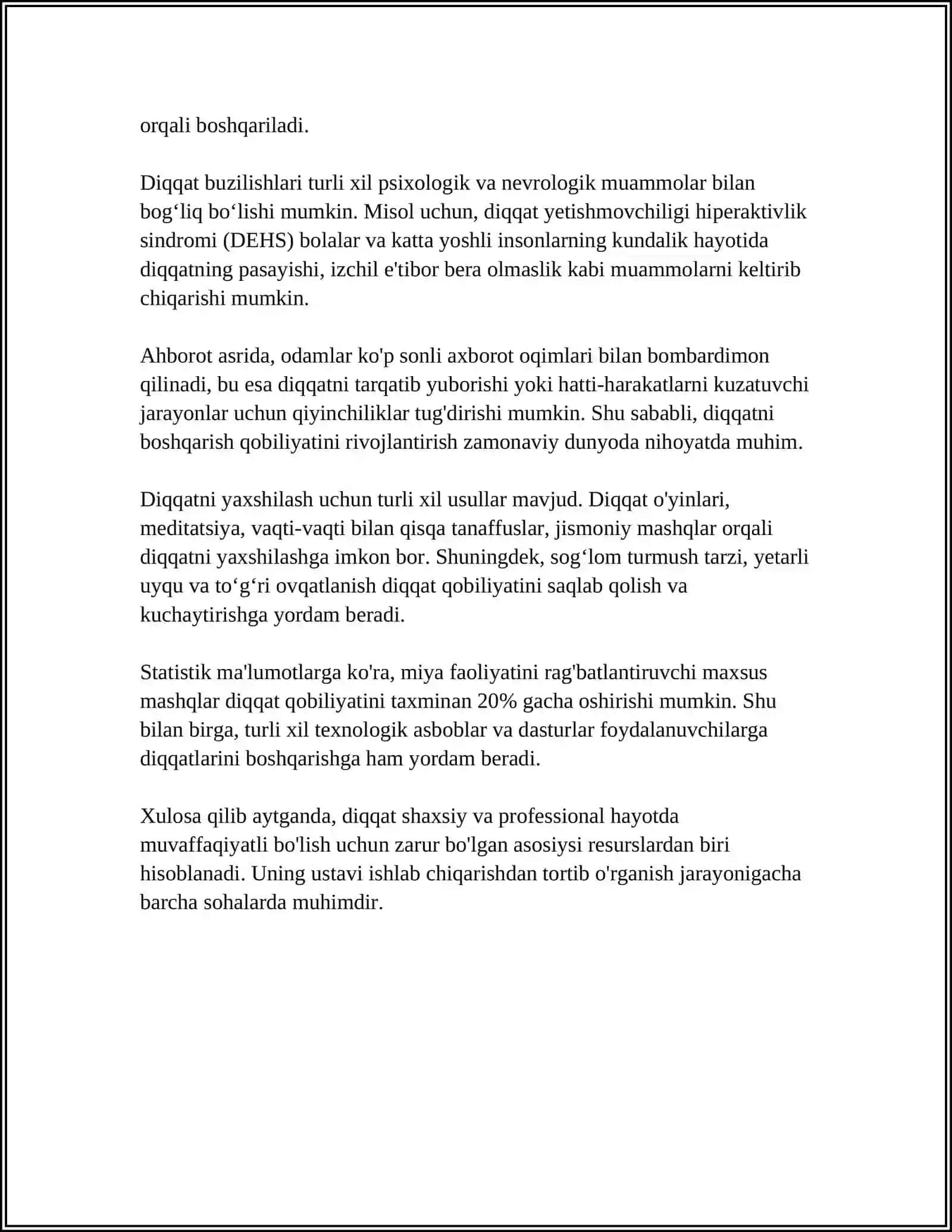 DIQQAT TURLARI VA UNING XUSUSIYATLARI 4