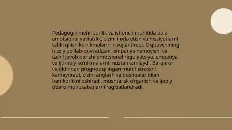 Maktabgacha yoshdagi bolalarda emotsional intelektning rivojlanishida pedagogik munosabatning tasiri 4