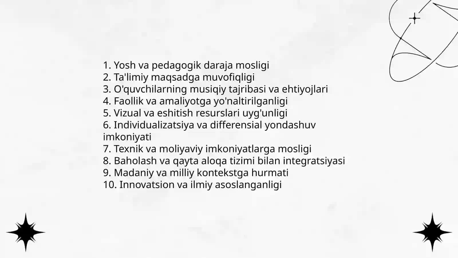 Óquvchilarning musiqiy savodxonligini oshirishda metod va vositalardan foydalanish qoidalari 4