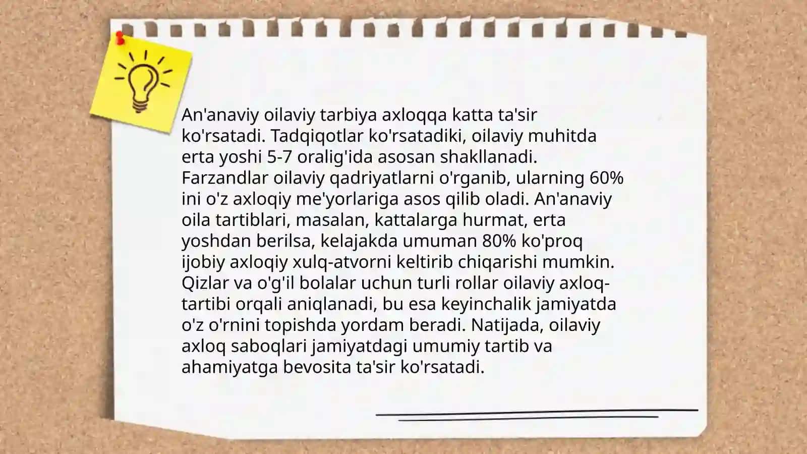 Axloqi Muhsiniy asarida milliy tarbiya masalalari 4