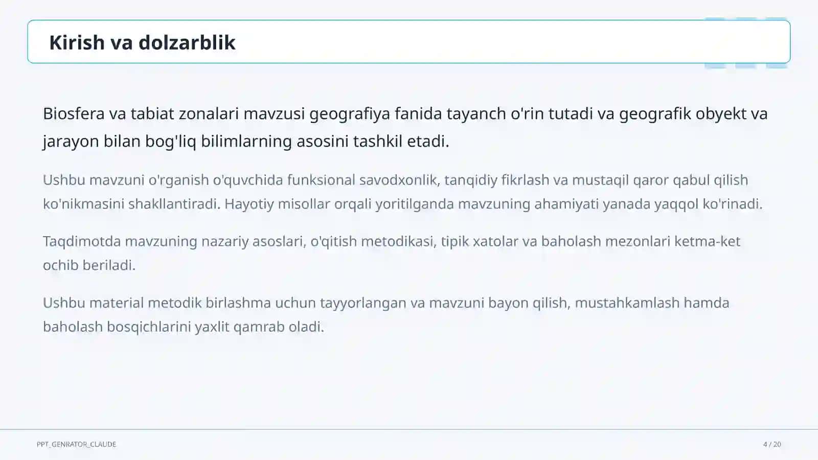 Biosfera va tabiat zonalari (6-sinf) 1