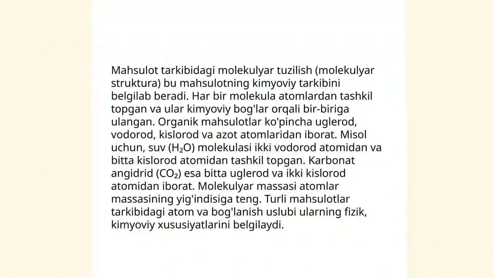 Mahsulot tarkibidagi strukturaviy o'zgarishlar tahlili 4