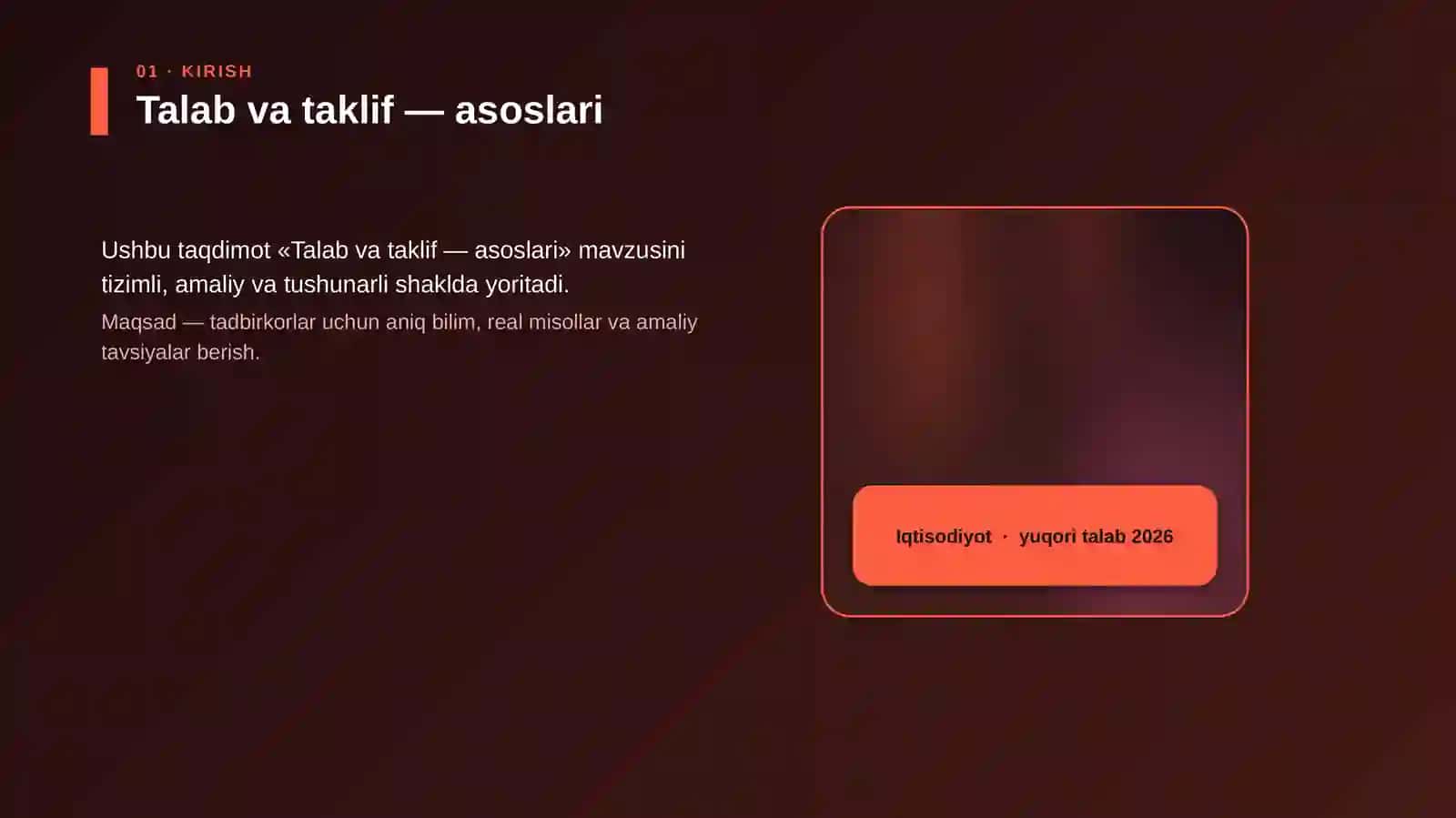 Talab va taklif — asoslari 4