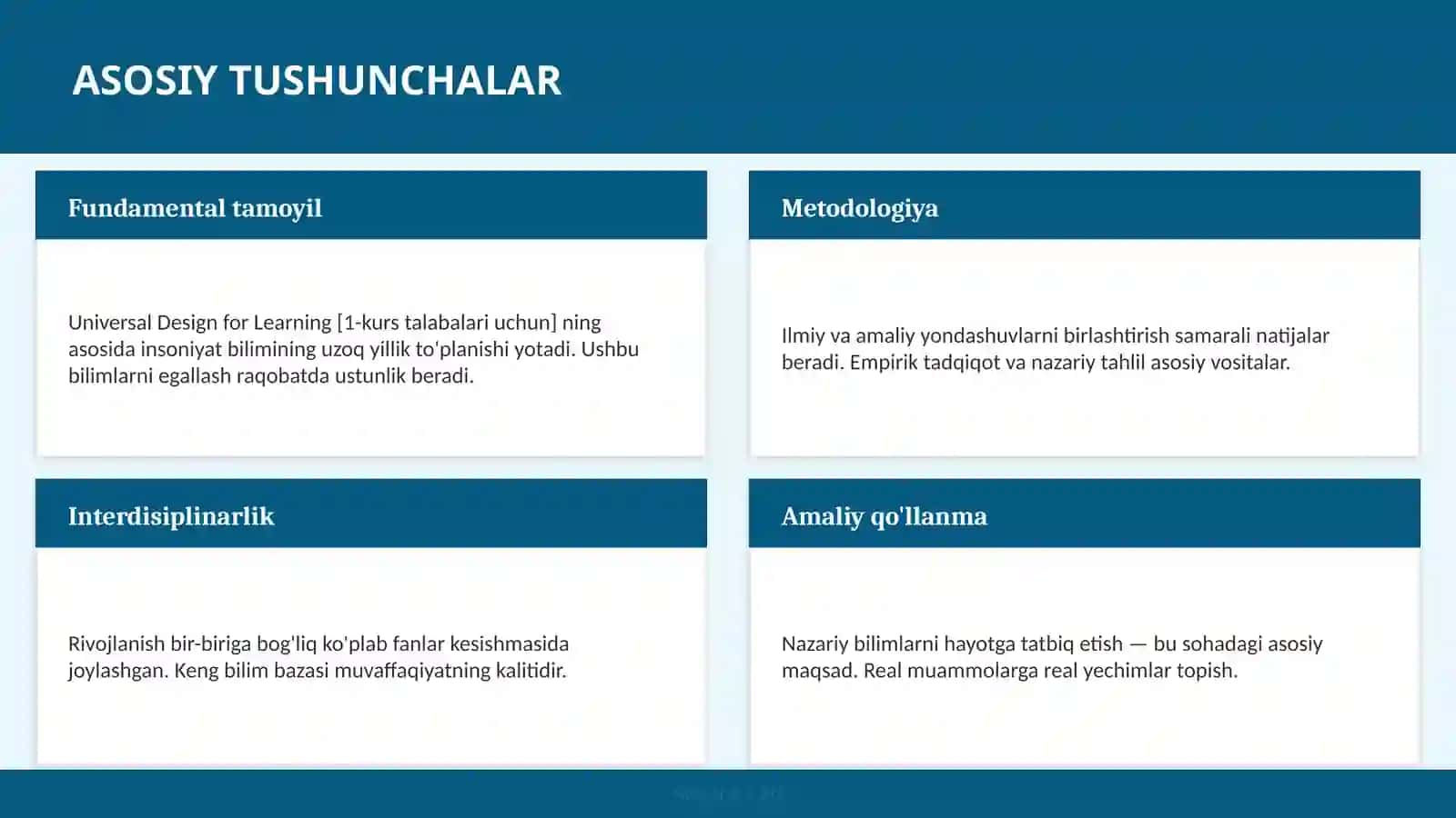 Universal Design for Learning [1-kurs talabalari uchun] 4