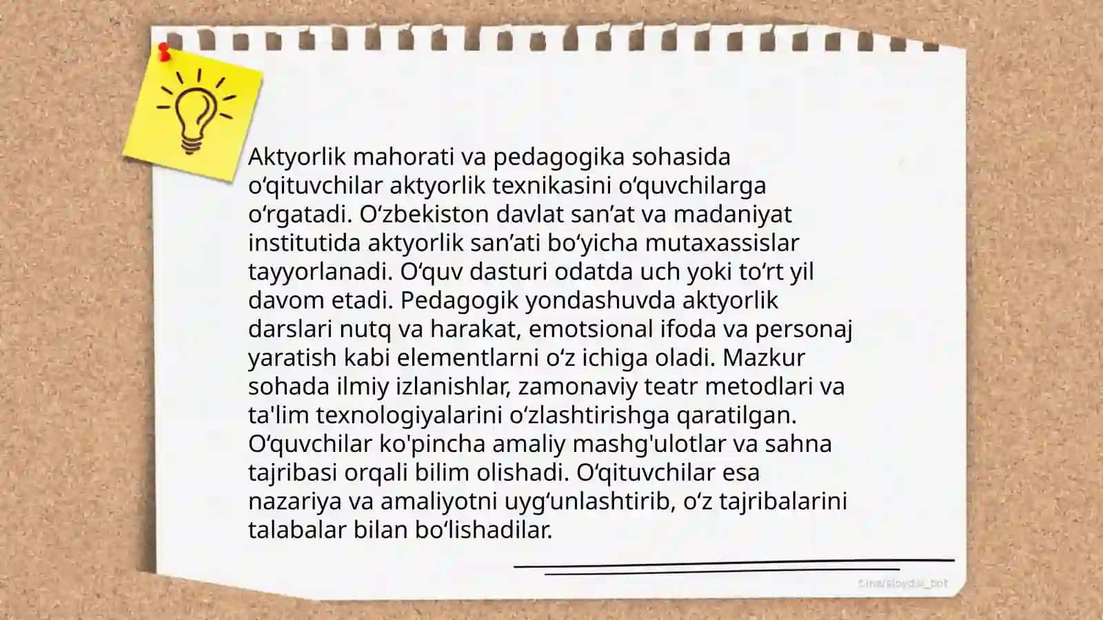 Pedagogik Texnika va Aktyorlikka Xos Xususiyatlar 4