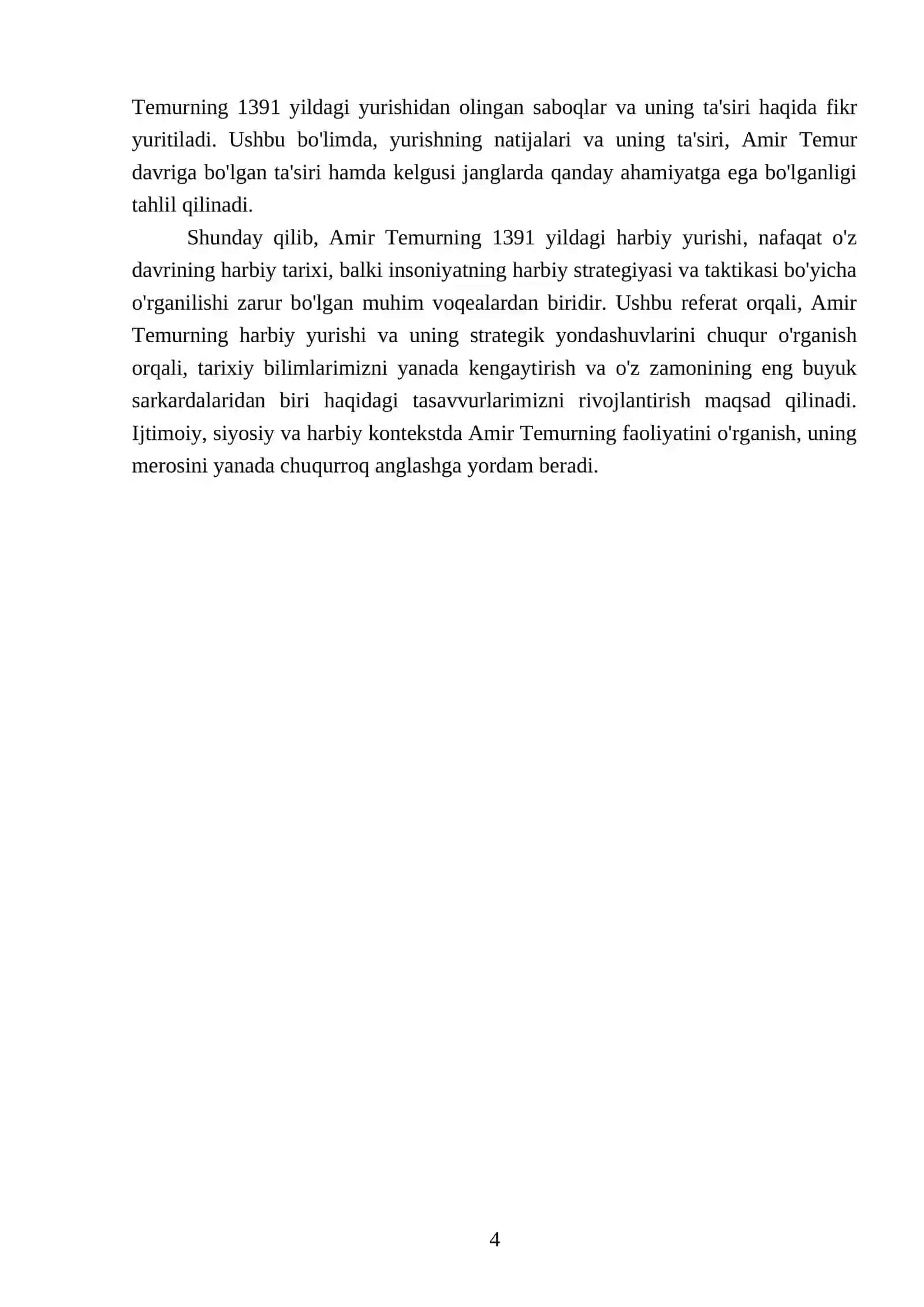 Amir Temurning 1391 yildagi xarbiy yurishi strategiyasi va taktikasi haqida tarix dan refarat 4