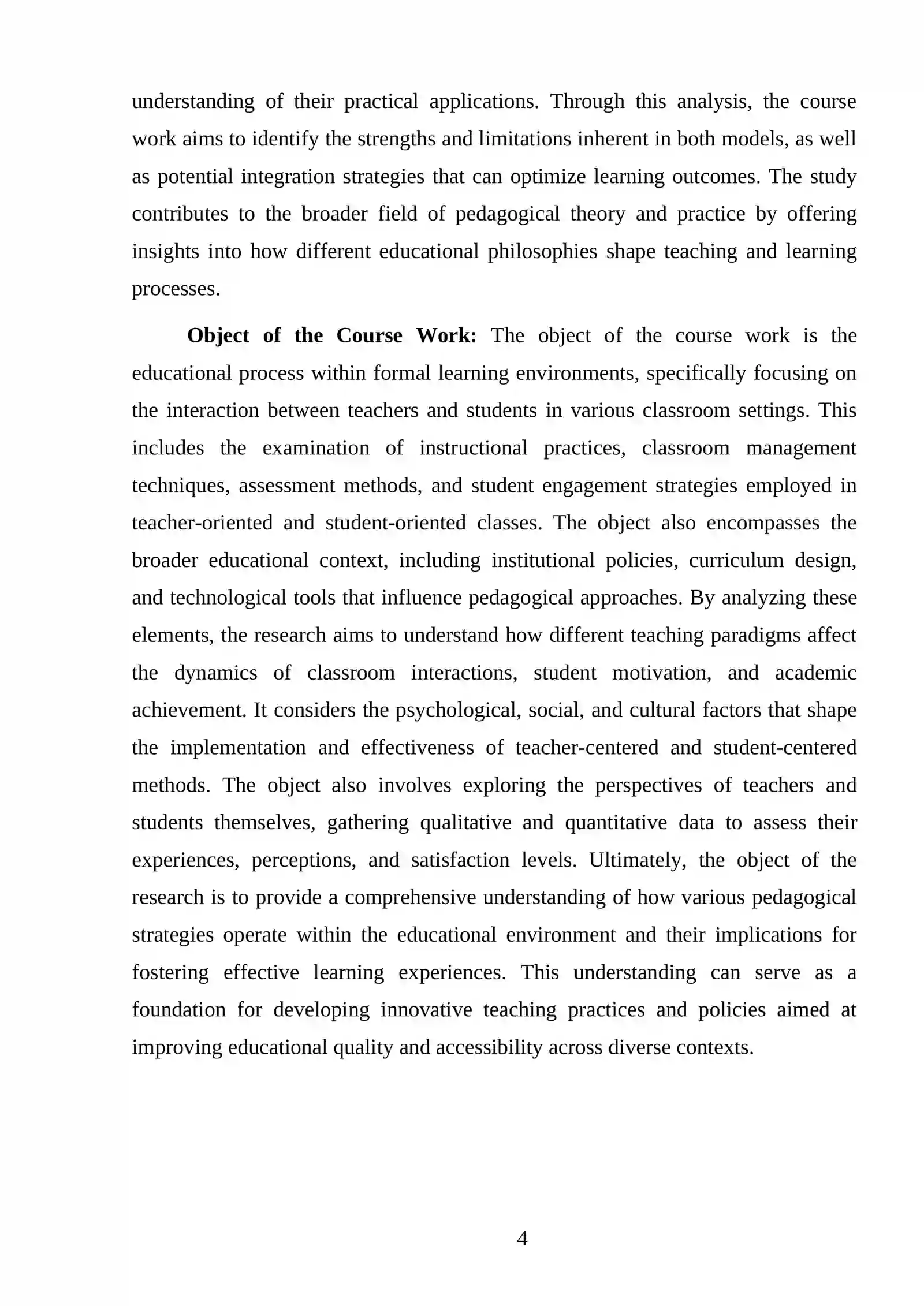 Teacher Oriented Classes and Student Oriented Classes 4