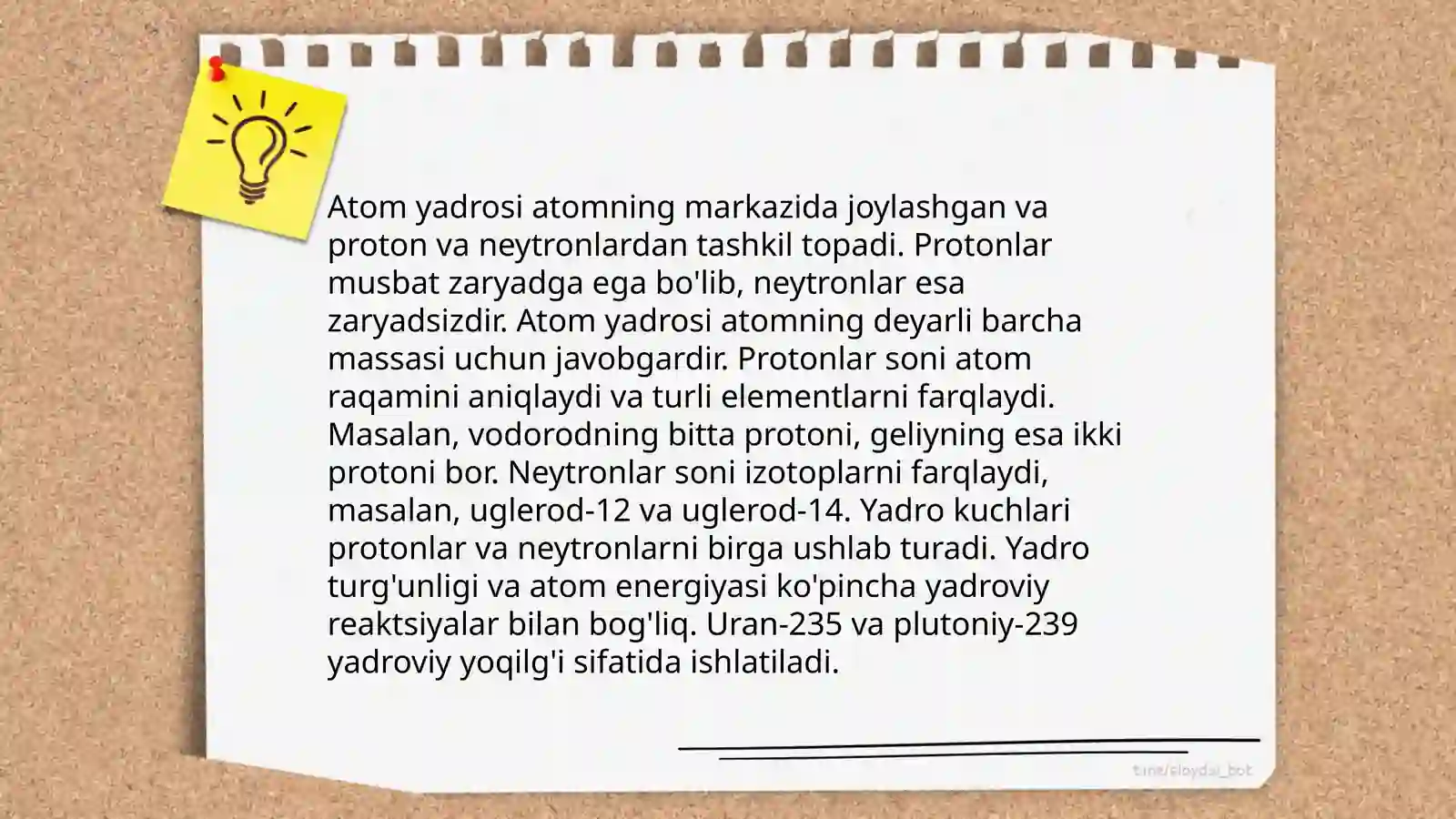 Atom. Atomlarning davriy va davriy boʻlmagan xossalari 4