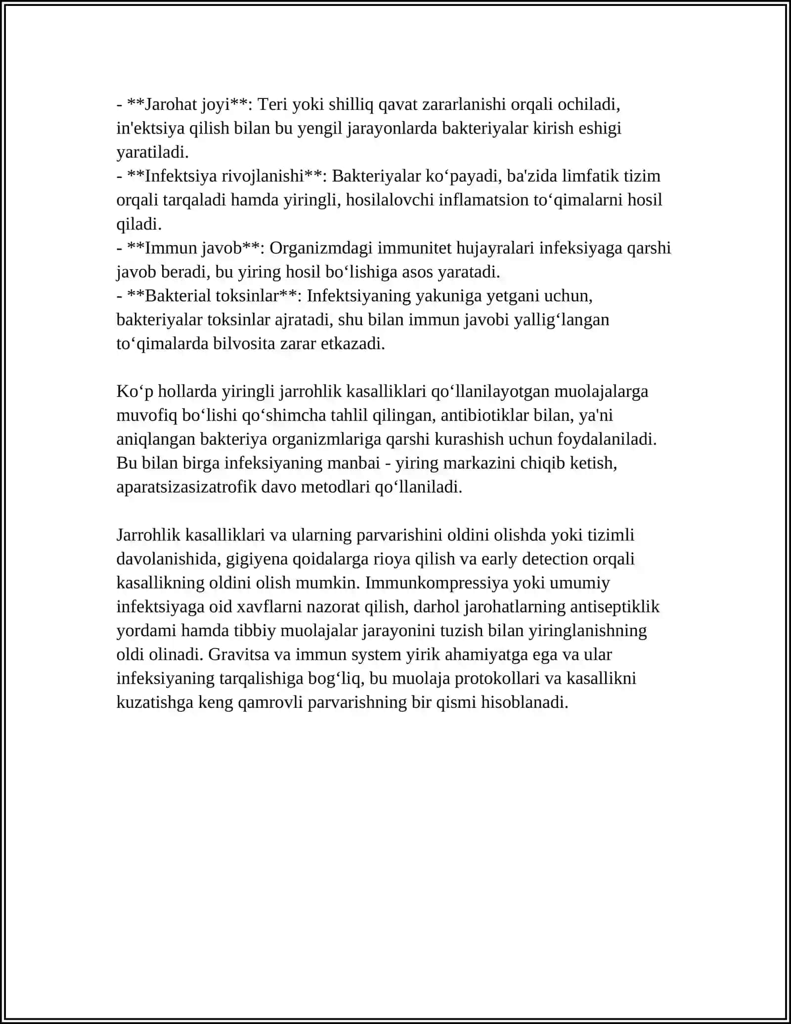 YIRINGLI XIRURGIK KASALLIKLAR BILAN OG‘RIGAN BEMORLAR PARVARISHI XUSUSIYATLARI 4