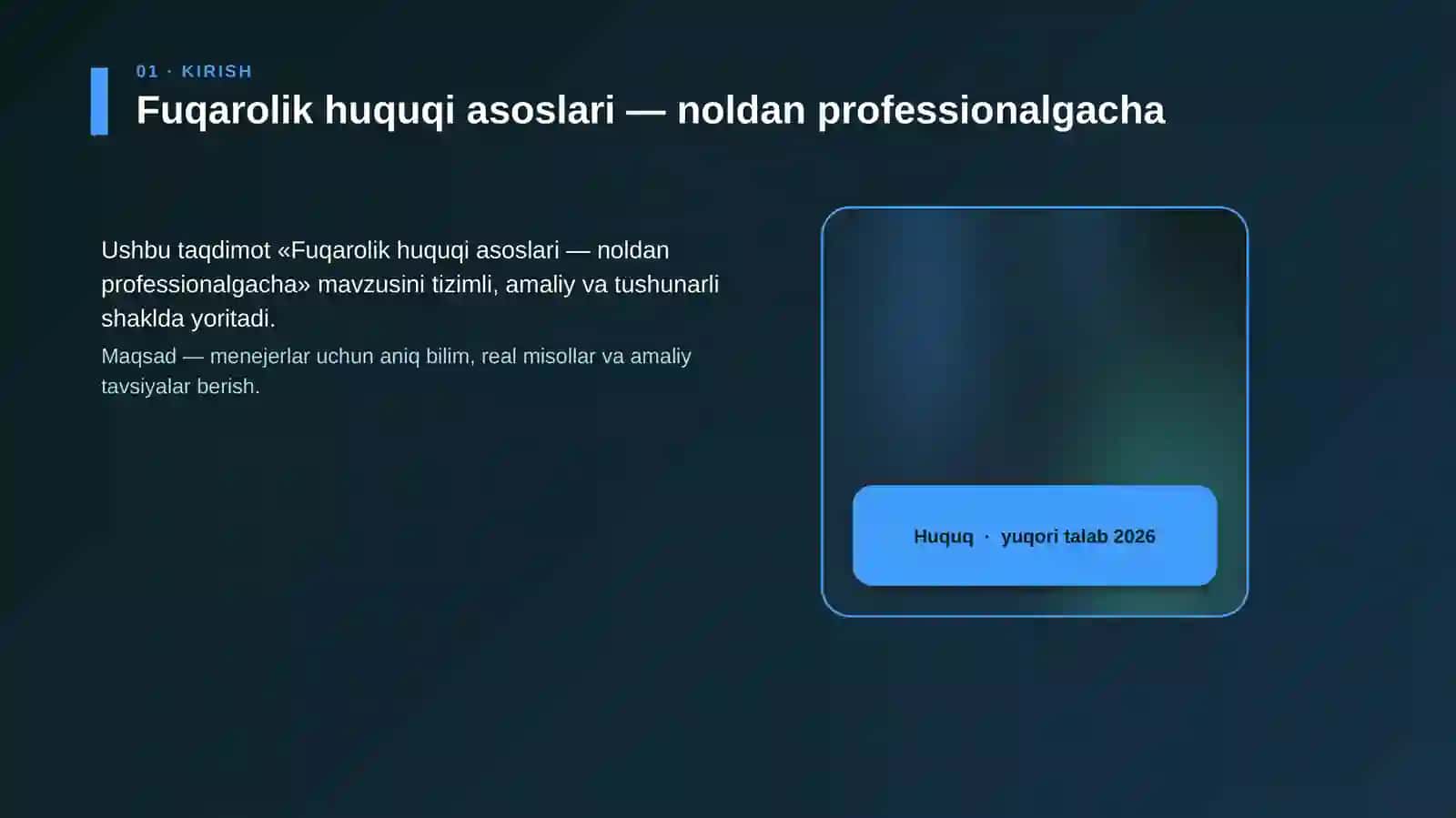 Fuqarolik huquqi asoslari — noldan professionalgacha 4