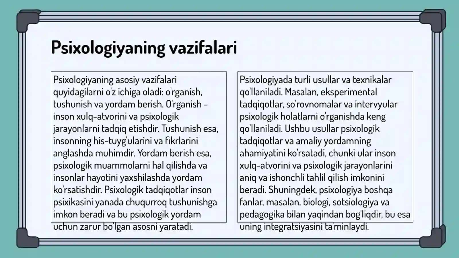 Psixologiya fanining maqsad va vazifalari 4