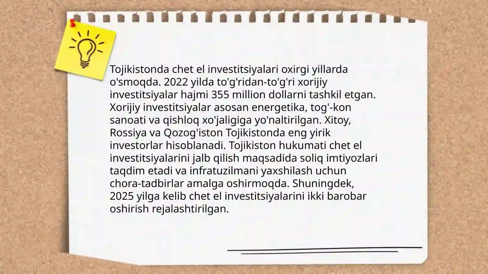 Tojikistonda investitsiya muhiti 4