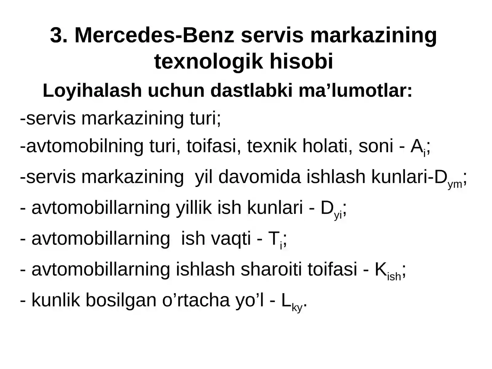 Avtomobillarga servis xizmat ko'rsatish markazalari 4