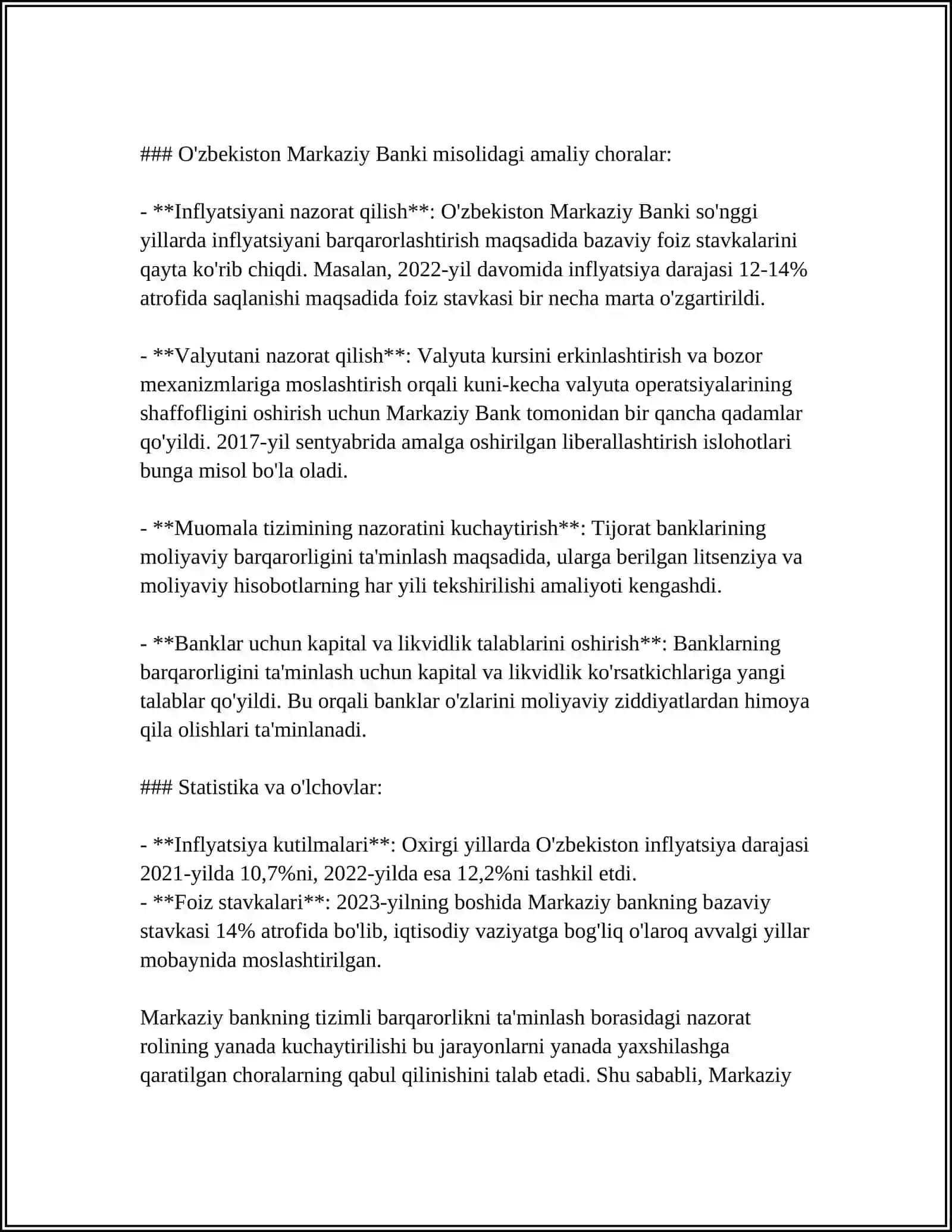 O‘ZBEKISTON BANK TIZIMINI TAKOMILLASHTIRISH YO‘LLARI 4