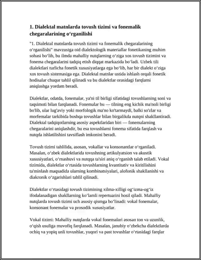 Dialektal matnlarda tovush tizimi va fonemalik chegaralarining o'rganilishi 4