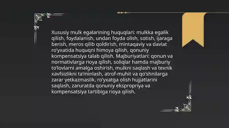 Xususiy mulk 4